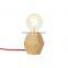 Wholesale Loft E27 Wooden Natural Table Lamp Decorative Table Lamp For Bar Bedroom Cafe