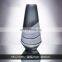 Glass Vase Grey Colored Wave Pattern Fashion Glass Flower Vase  For Home Decoration