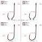 Amazon High Carbon Steel 100pcs/bag Barbed High Resistence Saltwater Two Barbs Fishing Hook