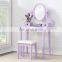 Modern Dressing Table Simple DresserTable Furniture Wood Makeup Vanity Table with Stool Set