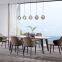 Concise Home Luxury table DT1703-16 natural marble or wooden top with wooden leg Dining table