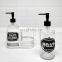 Wholesale 2pc bathroom soap dispenser set solvent glass soap dispenser sets