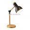 Modern Luxury Bed Wood Table Desk Night Light USB Charging Retractable LED Table Lamp