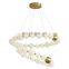 Nordic Metal Acrylic Ball LED Pendant Light Modern Golden Copper LED Indoor Bedroom Chandelier