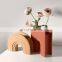Nordic Creative Simple Design Art Morandi Geometric Porch Desktop Ceramic Vase for Other Home Decor