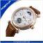 Casual Wrist Watch Japan Men Genuine Leather Moon Phase Watch