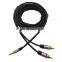 Dual Shielded Gold Plated RCA Audio Cable 2RCA Male to 3.5mm Jack to 2 RCA AUX Cable