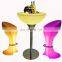 wireless illuminated glowing led portable led light bar cocktail tables and chairs christmas festival party light led bar table