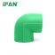 IFAN Non-Toxic Polypropylene Plumbing Plastic Fittings Green PPR 90 Degree Elbow Fittings