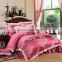 China supplier 100% cotton jacquard satin bed skirt wedding home textile bedding set