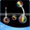 BR01814 Fashion sexy disco ball navel piercing bar wholesale acrylic belly ring