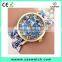 2016 geneva style floral ribbon watch, gold plated flowery face lady watch, vogue hot fashion lady watch