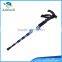 Aluminum curved handle 4 section collapsible mountain climbing stick