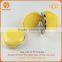Hot sell!!New Arrivalround shaped light yellow AS+ABS fashion mirror makeups case
