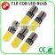 best selling china factory produce car rearview mirror waterproof t10 led light bulb dimmable t10 cob light in car