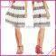 New Fashion midi length back and white stripe summer white skirt for office women