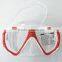 Fashion design ,snokeling goggles for youth ,silicon skirt and clear glass safety mask