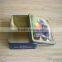 embossing bird square cookie tin box