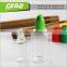 15ml 30ml round clear transparent empty PET e liquid plastic bottle with child resistant cap