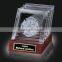 Exquisite custom blank square glass coaster set with solid wood base