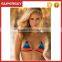 C649 Stripe color sexy girls bikini handmade extreme sexy women crochet bikini swimwear