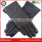 New Warm Winter Ladies Embroidery Leather Gloves with Polyester Lining