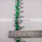 upholstery lamp shade antique vintage metallic silver lace trims with green sequins