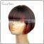 Short Bob human hair wig F color 1B RED celebrity party wig