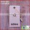 New Design Pink Embossed String Luggage Hang Tag With Metal Logo