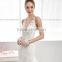 A42 Vintage Full Lace Appliqued Bodice Sleeveless Bridal Dress for Weddings V Neck Sheer Illusion Back Wedding Dress Hot Sale