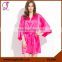 FUNG 2904 Women Siky Solid Satin Robe