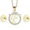 New arrival 316l stainless steel alphabet letter gold jewelry sets