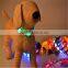 Safety Rhombus Pattern Collar Light Night Up Nylon LED Adjustable Collars S M L XL