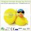 Weighted toy rubber sunglass duck race with swimming cap