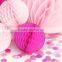 PINK Tissue paper honeycomb lanterns party decoration wedding paper ball