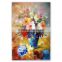 heavy pallet knife flower oil painting created by ROYI ART