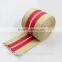 3 inch wide polyester cotton striped woven jacquard webbing