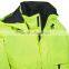 Men's Yellow Nylon Hooded Waterproof Hi Vis Workwear