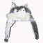 newest style customized soft plush animal hat for winter