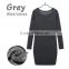 Alibaba China Winter Casual Women Long Sleeve Round Neck Warm Office Pullover Fashion Elegant Knit Sweater Dress With Velvet