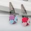 Popular metal hair clip cute cherry hair ornament babies rhinestone snap hair clip