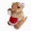 high quality factory wholesale realistic plush lion christmas plush toy cradle lion with christmas cap