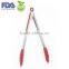 Full size Silicone tongs in green color,food serving tong