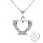 925 sterling silver hollow heart necklace fashion women necklace supplies 6360446