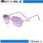 Most beautiful colorful lens uv400 metal frame flower shape decoration girls sunglasses latest fashion