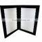 leather cover led lighting restaurant bar used menu holder with acrylic sheet