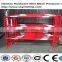 red powder coating round pipe crowd control barrier with reflective stripe for france market