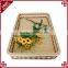 Supermarket equipment wicker plastic bread tray rattan fruit display basket