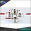 Good quality wholesale mirror polish 3pcs cookware stainless with silicone handle