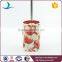 Red flower promotional gifts ceramic square bathroom set